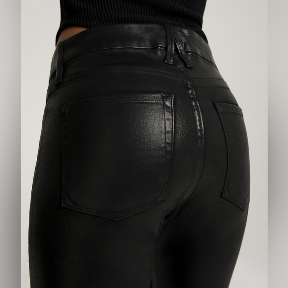 🎉HP🎉 NWT Good American Good Legs Straight Coated Jeans - Picture 7 of 15